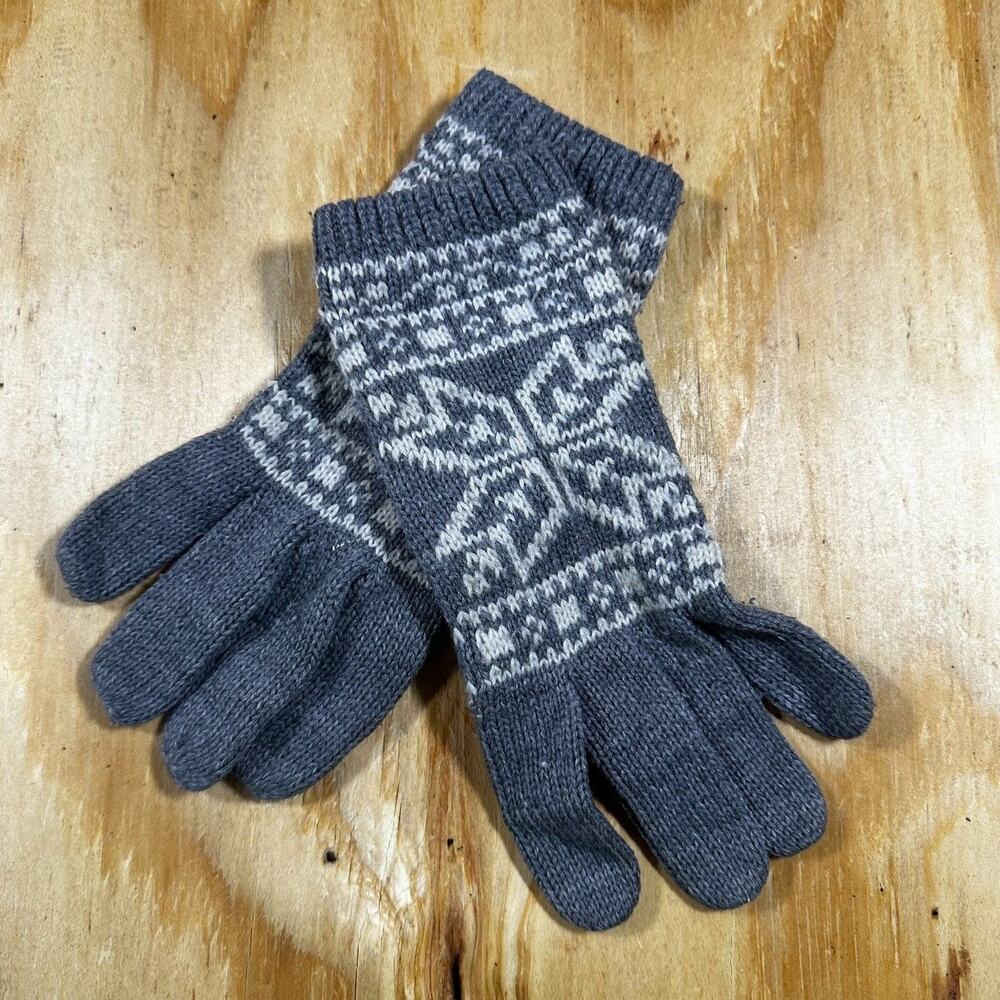 Vintage Lands' End Nordic Fair Isle Knit Gloves (One Size)